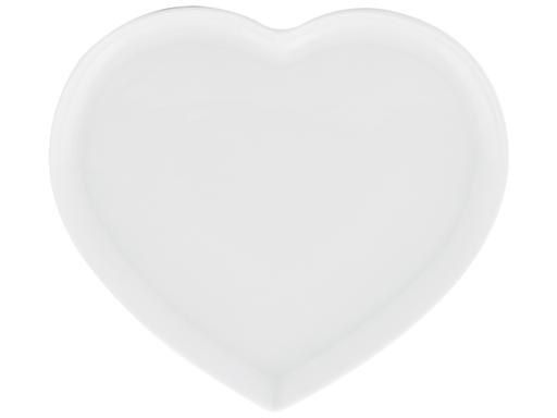 Porland Beyaz Kalp Düz Tabak 20cm