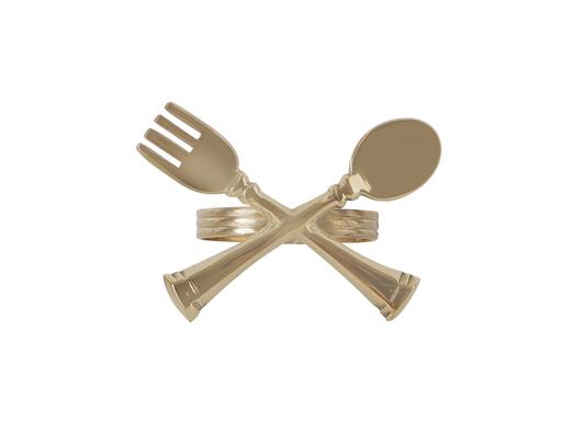 Porland Brass Dinner Altın Yüzük Peçetelik 4cm